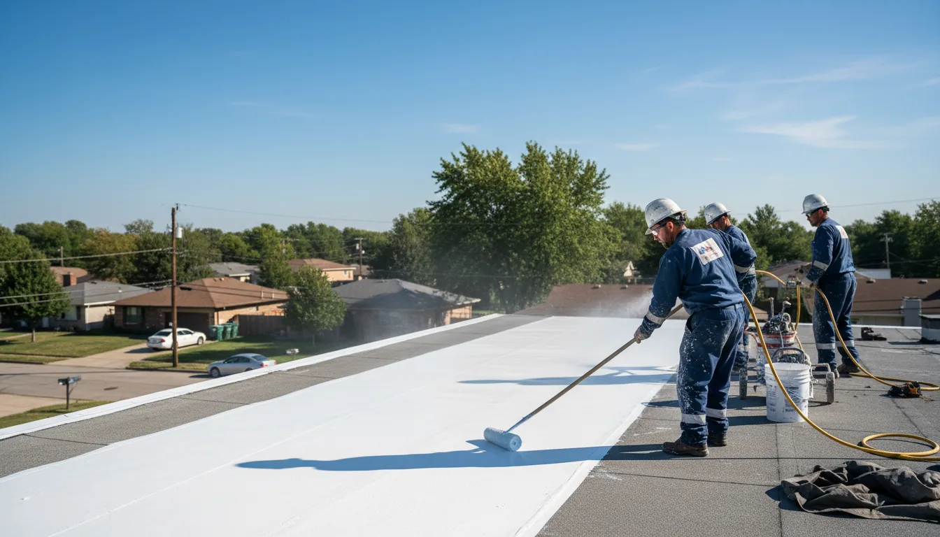Commercial roof coating in Huron, IN near me